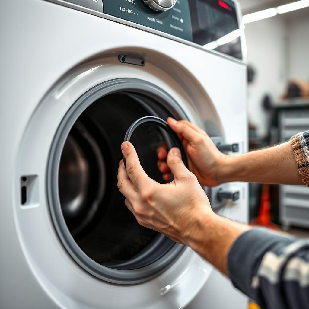 Replacing a washing machine door seal gasket