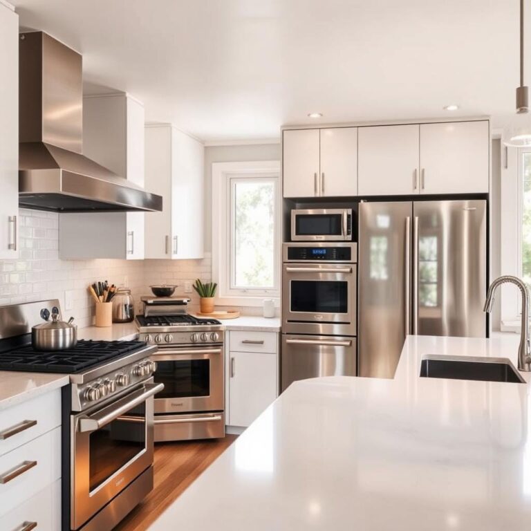 Modern kitchen with well-maintained major appliances
