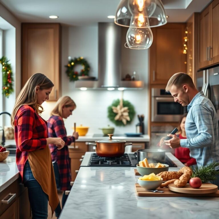 Holiday kitchen with well-maintained appliances