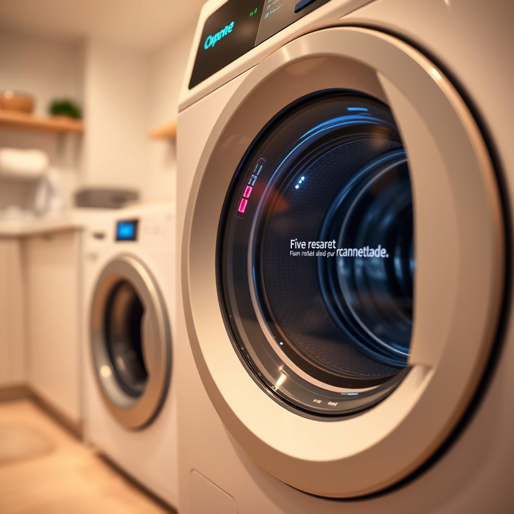 Appliance error code displayed on a modern washing machine control panel