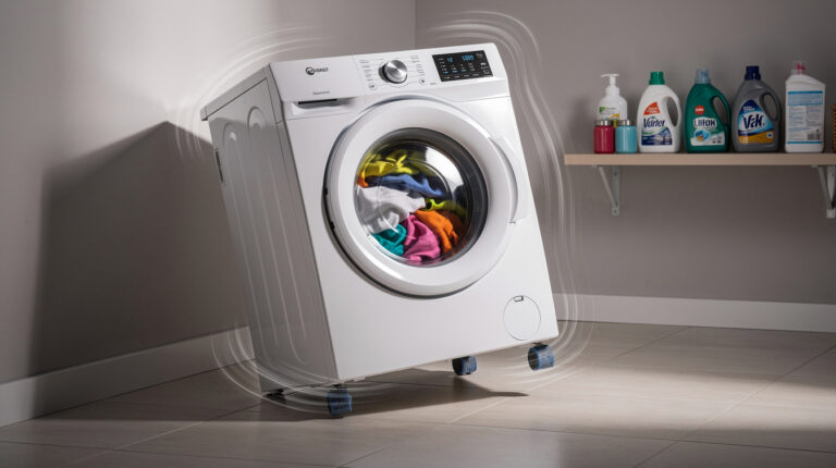 Front-load washing machine shaking with vibration waves during spin cycle
